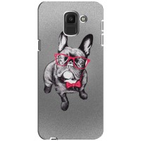 Чехол (ТПУ) Милые собачки для Samsung Galaxy J6 2018, J600F – Бульдог в очках
