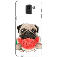 Чехол (ТПУ) Милые собачки для Samsung Galaxy J6 2018, J600F (Смешной Мопс)