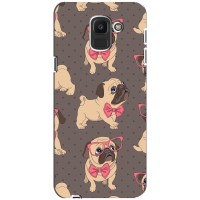 Чехол (ТПУ) Милые собачки для Samsung Galaxy J6 2018, J600F (Собачки Мопсики)