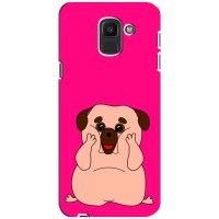 Чехол (ТПУ) Милые собачки для Samsung Galaxy J6 2018, J600F (Веселый Мопсик)