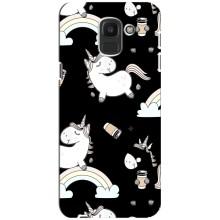 Чохол Unicorn на Samsung Galaxy J6 2018, J600F (Єдинорог з кавою)