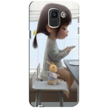 Дівчачий Чохол для Samsung Galaxy J6 2018, J600F (ДІвчина з іграшкою)