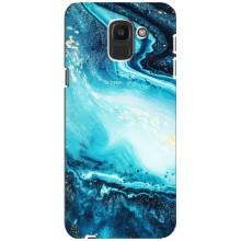 Мраморний чехол на Samsung Galaxy J6 2018, J600F (VPrint) (Блакитний мрамор)