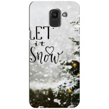 Новогодние, Праздничные Чехлы для Samsung Galaxy J6 2018, J600F - 2024 год (Let it snow)