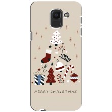 Рождественские Чехлы для Samsung Galaxy J6 2018, J600F (VPrint) (Merry Christmas)