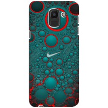 Силиконовый Чехол на Samsung Galaxy J6 2018, J600F с картинкой Nike (Найк зеленый)
