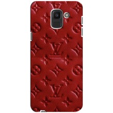 Текстурный Чехол Louis Vuitton для Самсунг J6 (2018) – Красный ЛВ