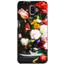 Брендновые Чехлы для Samsung Galaxy J6 Plus, J6 Plus, J610 - (PREMIUMPrint) (Nike цветы)