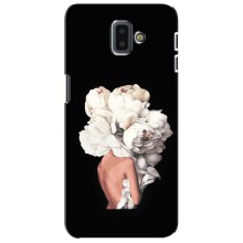 Чехлы (ART) Цветы на Samsung Galaxy J6 Plus, J6 Plus, J610 (VPrint) (Белые цветы)