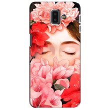 Чехлы (ART) Цветы на Samsung Galaxy J6 Plus, J6 Plus, J610 (VPrint) (Глаза в цветах)