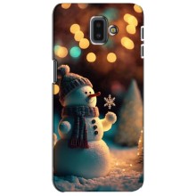 Чехлы на Новый Год Samsung Galaxy J6 Plus, J6 Plus, J610 – Снеговик праздничный