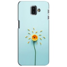 Чехлы с Цветами для Samsung Galaxy J6 Plus, J6 Plus, J610 (VPrint) (Желтый цветок)