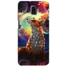 Чехлы с картинкой Лисички для Samsung Galaxy J6 Plus, J6 Plus, J610 (VPrint) (Лисица в космосе)