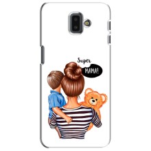 Чехол с печатью для Samsung Galaxy J6 Plus, J6 Plus, J610 - (Мама с ребенком) (AlphaPrint) – Мама с сыном