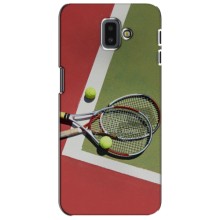 Чехлы с принтом Спортивная тематика для Samsung Galaxy J6 Plus, J6 Plus, J610 – Ракетки теннис