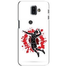 Чехлы с принтом Спортивная тематика для Samsung Galaxy J6 Plus, J6 Plus, J610 – Волейболист