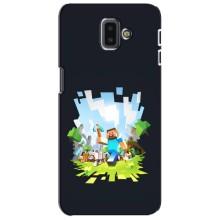 Чехол Майнкрафт на Samsung Galaxy J6 Plus, J6 Plus, J610 (AlphaPrint) Minecraft (персонажи Minecraft)