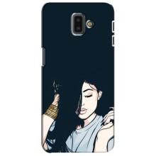 Чехол с печатью для Samsung Galaxy J6 Plus, J6 Plus, J610 - (Мода) (AlphaPrint) (Красивая девочка)