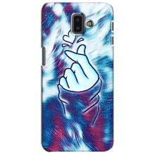 Чехол с принтом для Samsung Galaxy J6 Plus, J6 Plus, J610 (AlphaPrint - Знак сердечка) – Радужное сердце