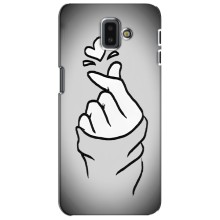 Чехол с принтом для Samsung Galaxy J6 Plus, J6 Plus, J610 (AlphaPrint - Знак сердечка) – Значок Love