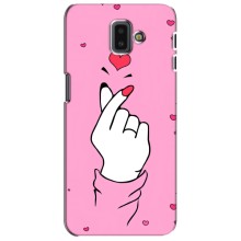 Чехол с принтом для Samsung Galaxy J6 Plus, J6 Plus, J610 (AlphaPrint - Знак сердечка) – Знак Love