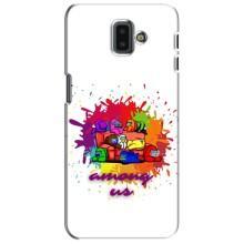 Чехол Амонг Ас для Samsung Galaxy J6 Plus, J6 Plus, J610 (AlphaPrint) (Яркий АмонгАс)