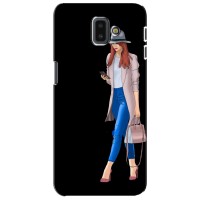 Чехол с картинкой Модные Девчонки Samsung Galaxy J6 Plus, J6 Plus, J610 – Девушка со смартфоном