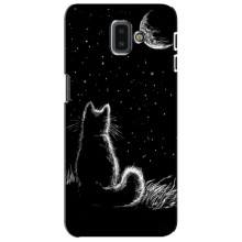 Чехол с принтом для Samsung Galaxy J6 Plus, J6 Plus, J610 (AlphaPrint) Модные коты – Котик и луна