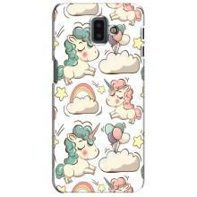 Чехол для Самсунг J6 Плюс, J6+ 2018 (J610) - (Единорожки - Новинки) (AlphaPrint) (Единорожки)