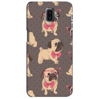 Чехол (ТПУ) Милые собачки для Samsung Galaxy J6 Plus, J6 Plus, J610 (Собачки Мопсики)