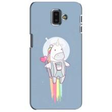 Чехол Unicorn на Samsung Galaxy J6 Plus, J6 Plus, J610 (Единорог космонавт)
