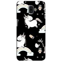 Чехол Unicorn на Samsung Galaxy J6 Plus, J6 Plus, J610 (Единорог с кофе)