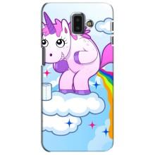 Чехол Unicorn на Samsung Galaxy J6 Plus, J6 Plus, J610 (Радуга единорожка)