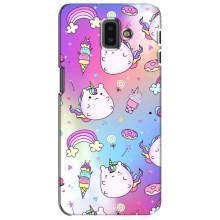 Чехол Unicorn на Samsung Galaxy J6 Plus, J6 Plus, J610 (Радуга и Единорог)