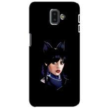 Чехлы Венсдей на Samsung Galaxy J6 Plus, J6 Plus, J610 Уэнсдей (AlphaPrint) (серьезная Уэнздей)