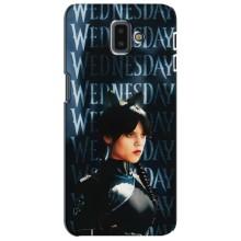 Чехлы Венсдей на Samsung Galaxy J6 Plus, J6 Plus, J610 Уэнсдей (AlphaPrint) (Уэнздей кошка)