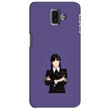 Чехлы Венсдей на Samsung Galaxy J6 Plus, J6 Plus, J610 Уэнсдей (AlphaPrint) (Уэнздей в черном)