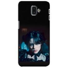 Чехлы Венсдей на Samsung Galaxy J6 Plus, J6 Plus, J610 Уэнсдей (AlphaPrint) (взгляд Уэнздей)