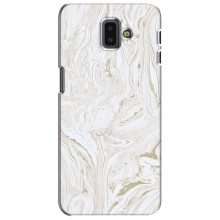 Мраморный чехол на Samsung Galaxy J6 Plus, J6 Plus, J610 (VPrint) (Белый мрамор)