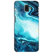 Мраморный чехол на Samsung Galaxy J6 Plus, J6 Plus, J610 (VPrint) (Голубой мрамор)