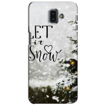 Новогодние, Праздничные Чехлы для Samsung Galaxy J6 Plus, J6 Plus, J610 - 2024 год (Let it snow)