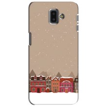 Новогодние, Праздничные Чехлы для Samsung Galaxy J6 Plus, J6 Plus, J610 - 2024 год (Зимний город)