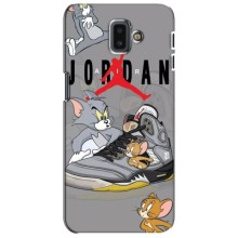 Силиконовый Чехол Nike Air Jordan на Самсунг J6 Плюс (2018) (Air Jordan)