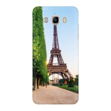 Чехол Эйфелева Башня для Samsung Galaxy J7 2016 / J710 / J7108 - (AlphaPrint) (Дорога в Париж)
