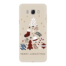 Рождественские Чехлы для Samsung Galaxy J7 2016 / J710 / J7108 (VPrint) (Merry Christmas)