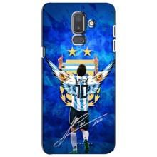 Чехлы для Samsung Galaxy J8-2018, J810 (Leo чемпион) (AlphaPrint) (Месси сборная)