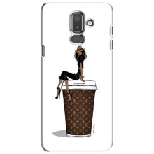 Чехлы Луи Витон для Samsung Galaxy J8-2018, J810 (AlphaPrint - LOUIS VUITTON) (кофе LOUIS VUITTON)