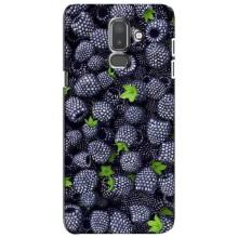 Чехлы с Фруктами для Samsung Galaxy J8-2018, J810 (VPrint) (Ежевика)