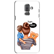 Чехол с печатью для Samsung Galaxy J8-2018, J810 - (Мама с ребенком) (AlphaPrint) – Мама с сыном