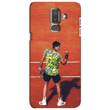 Чехлы с принтом Спортивная тематика для Samsung Galaxy J8-2018, J810 – Алькарас Теннисист